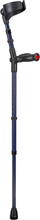 Load image into Gallery viewer, german ossenberg high-quality forearm crutches with closed cuff and anatomic soft handgrips. Color: metallic blue
