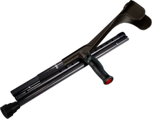 Load image into Gallery viewer, ossenberg carbon folding travel crutches in black - folded