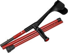 Load image into Gallery viewer, ossenberg carbon folding travel crutches in red - folded
