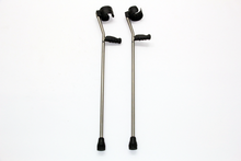 Load image into Gallery viewer, enabling tech custom titanium forearm crutches in grey