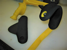 Load image into Gallery viewer, neoprene cuff cover for open cuff forearm crutches installed on yellow Kowsky crutches