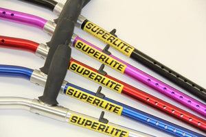 enabling tech superlite custom aluminum forearm crutches in several tubes colors: black, pink, red, blue and silver