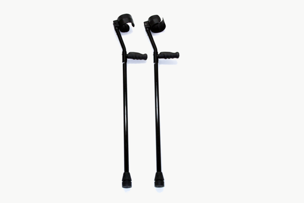 enabling tech custom aluminum forearm crutches in black