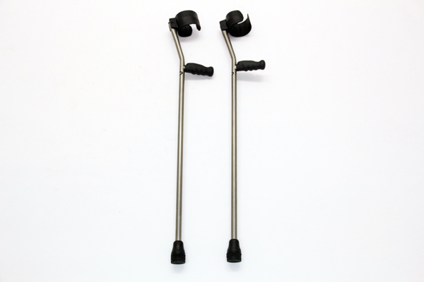 enabling tech custom titanium forearm crutches in grey