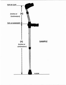 Ossenberg 'Classic' Bottom Adjustable Forearm crutches